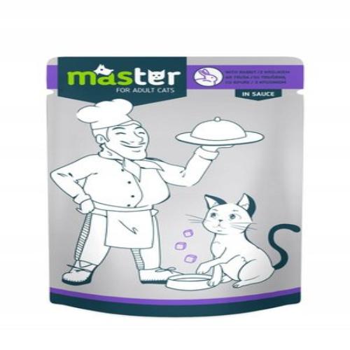 Master Wet Food with Rabbit in Jelly for Adult Cats 80 gr