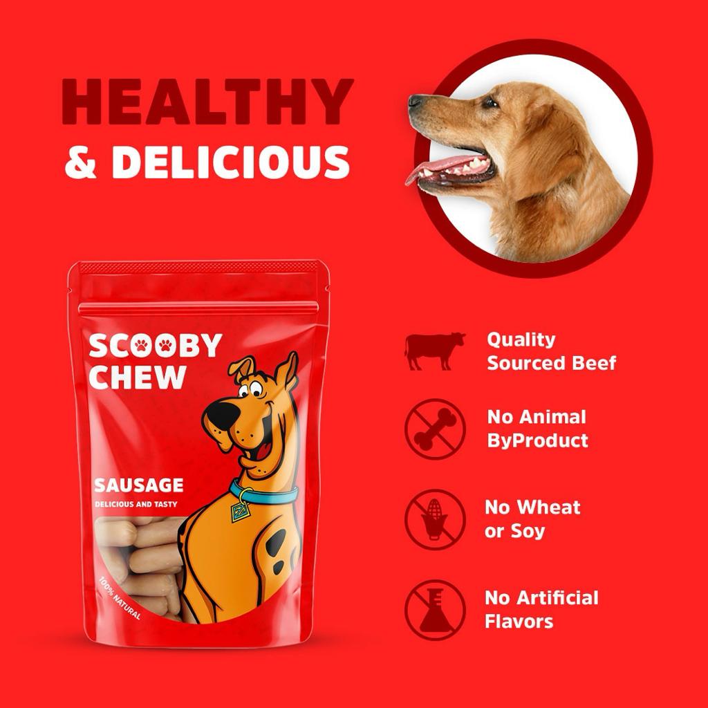 Scooby Chew Sausage Dog Treats 120 gr