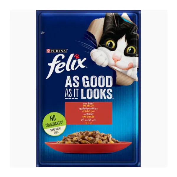 Felix Cat Purina Felix As Good As It Looks with Beef in Jelly 85 gr