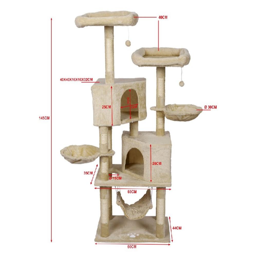 Cat Tree Platform With Indoor Scratches And Posts Large