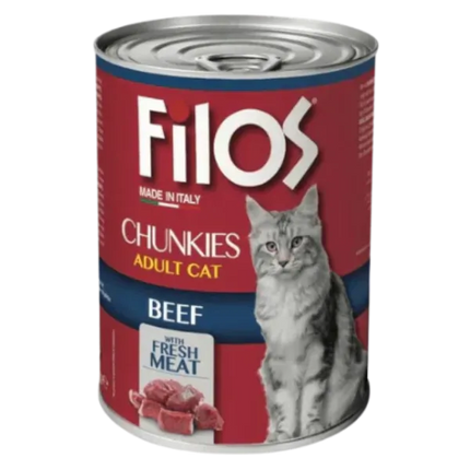 Filos Cat Filos Chunkies Beef For Adult Cats 405g