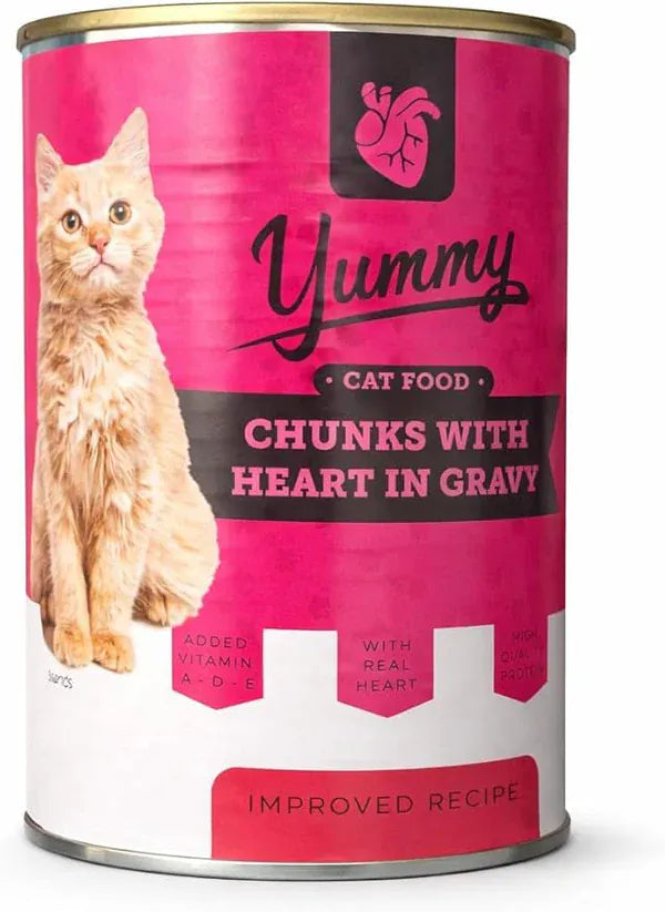 Filos Cat Yummy Cat Wet Food Adult Heart in Gravy  Can 400g