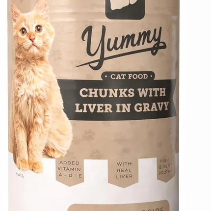 Filos Cat Yummy Cat Wet Food Adult Liver in Gravy Can 400g