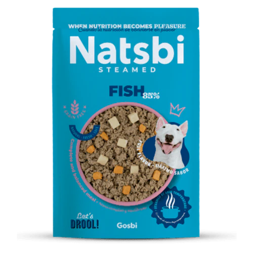 Natsbi Wet Dog Food with Steamed Fish 200 gr