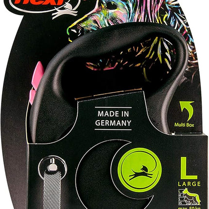 Flexi Dog Flexi Black Design Large Tape 5m Pink 50 kg