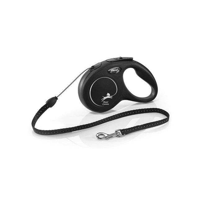Flexi Dog Flexi Classic XS Black 3m Retractable Tape Leash for Dogs Up to 12kg