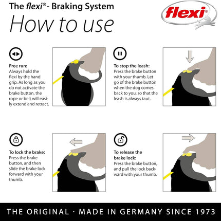 Flexi Dog Flexi Giant Large 8m Retractable Tape Leash for Dogs Up to 50 kg