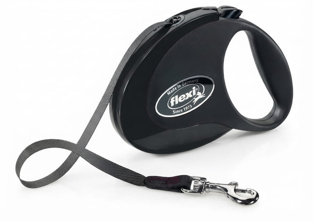 Flexi Dog Flexi Retractable Leash Style M Tape BLACK 5 M 25 Kg
