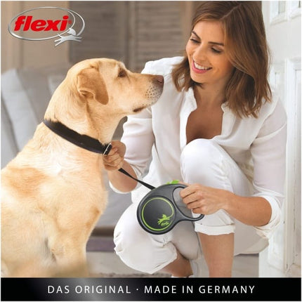 Flexi Dog Flexi Retractable Leash Style Small Tape Black Pink 5m up to 15 Kg