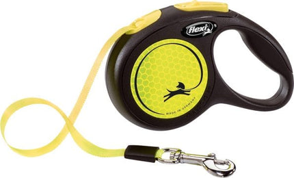 Flexi Dog Flexi Retractable Leash Style XSmall Tape Black Neon 3m up to 12 Kg