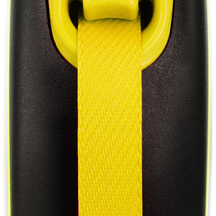 Flexi Dog Flexi Retractable Leash Style XSmall Tape Black Neon 3m up to 12 Kg