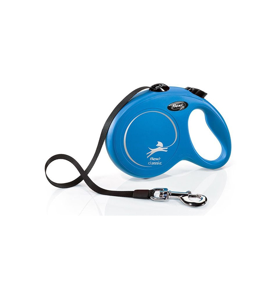 Flexi Classic Large Blue 5m Retractable Tape Leash for Dogs Up to 50kg