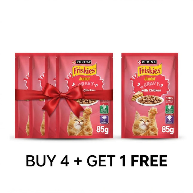 Friskies Cat Purina Friskies Junior Cats With Chicken In Gravy 85g Buy 4 Get 1 Free