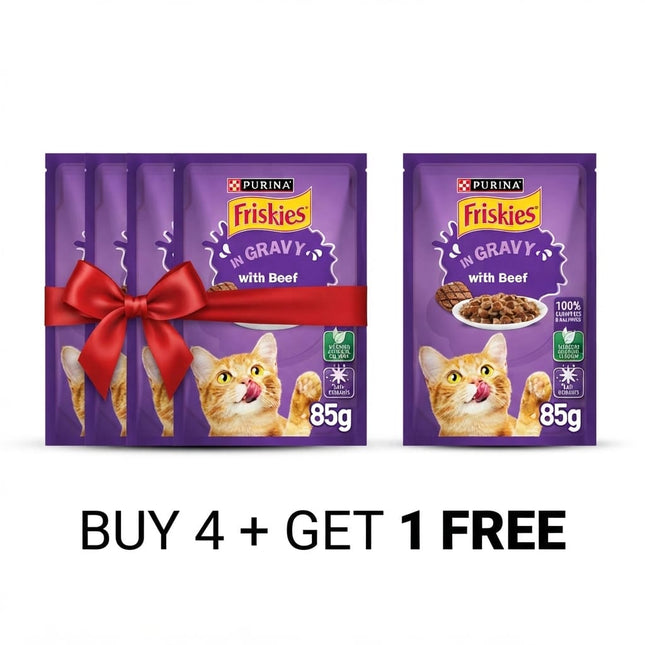 Friskies Cat Purina Friskies Wet Food With Beef In Gravy  85 gr Buy 4 Get 1 Free