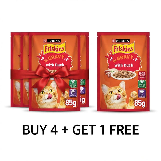 Friskies Cat Purina Friskies With Duck In Gravy Pouch 85g Buy 4 Get 1 Free