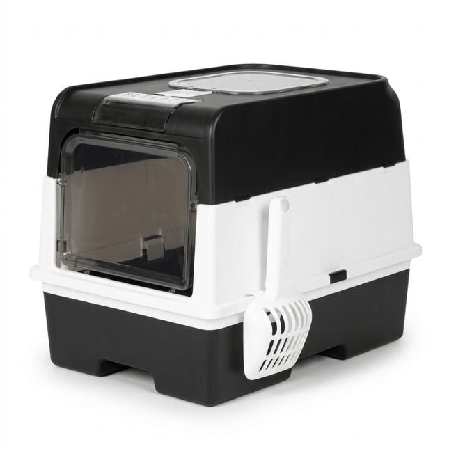 Generic Cat Large Cat Litter Box  with Drawer and Scoop  49 × 37 × 35 cm black