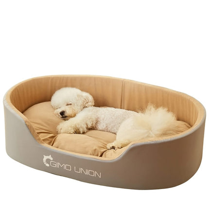 Gimo Union Dog and cat Gimo Union Washable Oval Pet Sofa Bed  Deep Encirclement Soft Bolster Dog And Cat Lounge Bed 75 × 50 cm