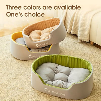 Gimo Union Dog and cat Gimo Union Washable Oval Pet Sofa Bed  Deep Encirclement Soft Bolster Dog And Cat Lounge Bed 75 × 50 cm