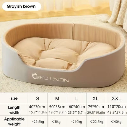 Gimo Union Dog and cat Gimo Union Washable Oval Pet Sofa Bed  Deep Encirclement Soft Bolster Dog And Cat Lounge Bed 75 × 50 cm
