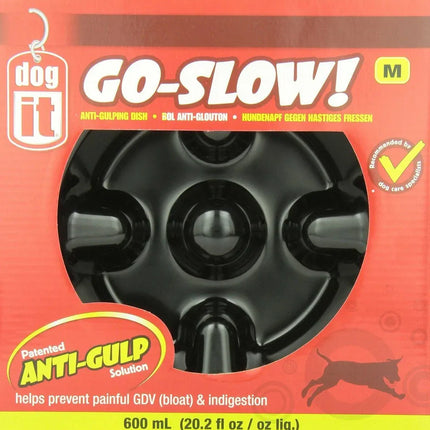 Go slow Dog Go slow dogit anti swallowing pet bowl 600 ml Black
