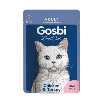 Gosbi Cat Gosbi Delicat Adult Chicken And Turkey Loaf Pate Wet Cat Food 70g