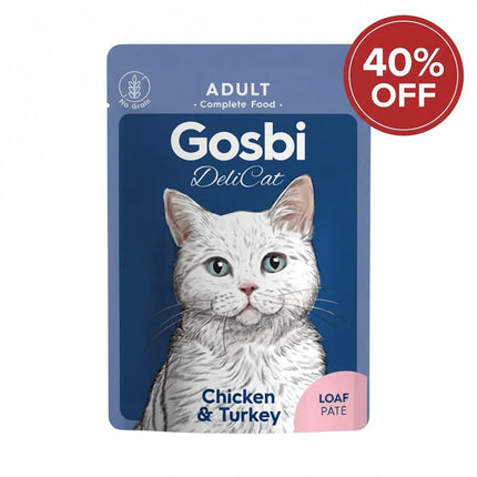 Gosbi Cat Gosbi Delicat Adult Chicken And Turkey Loaf Pate Wet Cat Food 70g