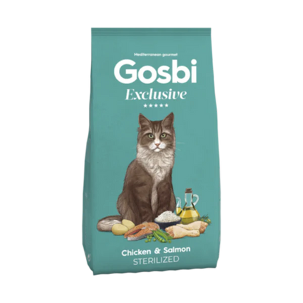 طعام جوسبي الجاف الحصري بالدجاج والسلمون للقطط المعقمة 1.5 كجم