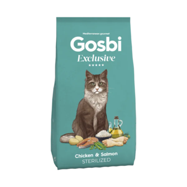 Gosbi Exclusive Dry Food with Chicken and Salmon for Sterilized Cats 1.5 kg