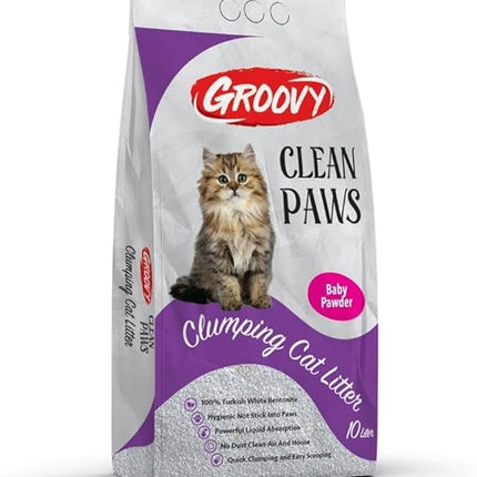Groovy Cat Groovy Cat Litter Clean Paws Baby Powder Scent 10L