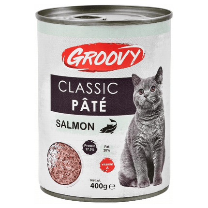Groovy Cat Groovy Classic Cat Pate with salmon 400 gr