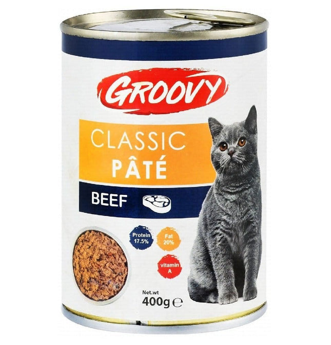 Groovy Cat Groovy Classic Pate Canned With Beef 400g
