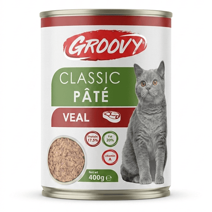 Groovy Cat Groovy Classic Pâté Veal Wet Cat Food 400g
