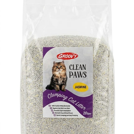 Groovy Cat Groovy Clean Paws Jasmine Clumping Cat Litter 20L