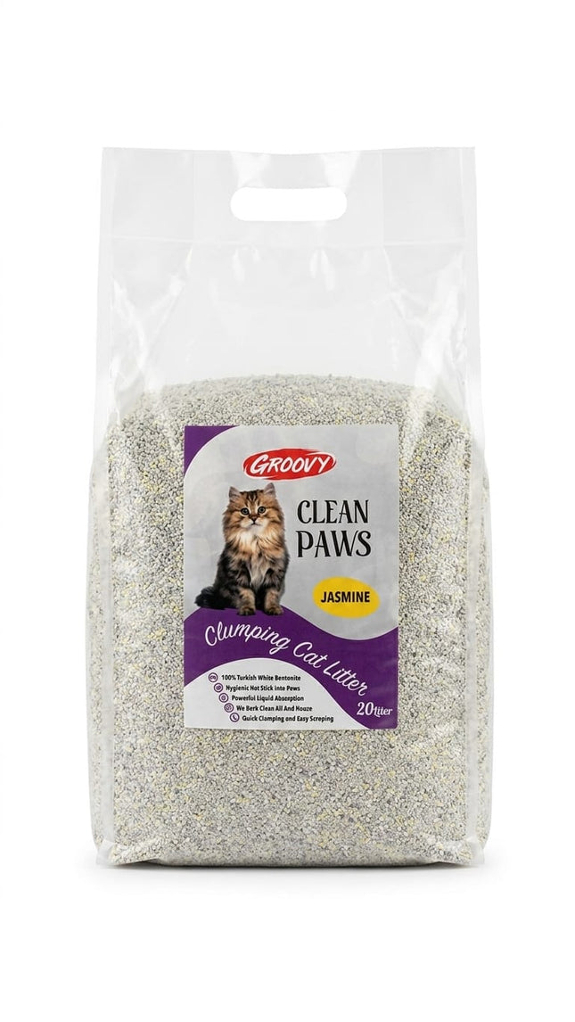 Groovy Cat Groovy Clean Paws Jasmine Clumping Cat Litter 20L