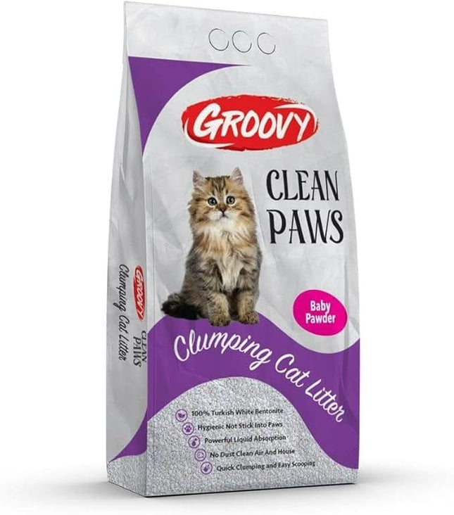 Groovy Cat Groovy Clumping cat Litter with Baby Powder 20 L