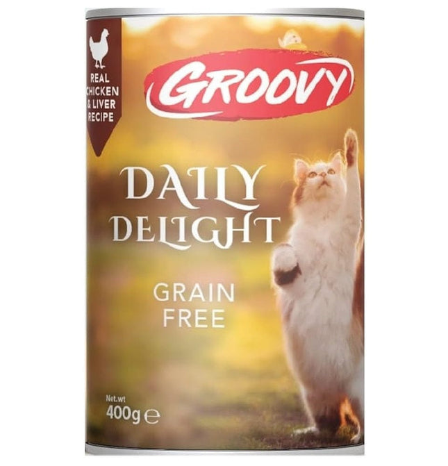 groovy Cat Groovy Daily Delight Wet Cat Food with Chicken and Liver 400 gr