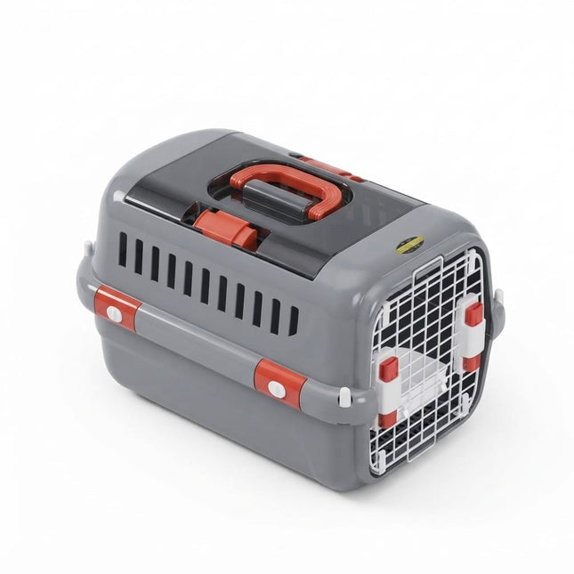 Groovy Cat Pet Carrier Large with Panoramic Sunroof Design Large Space Breathable Two-way Spring Grey