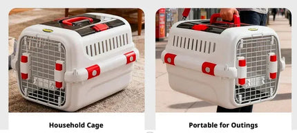 Groovy Cat Pet Carrier Large with Panoramic Sunroof Design Large Space Breathable Two-way Spring White
