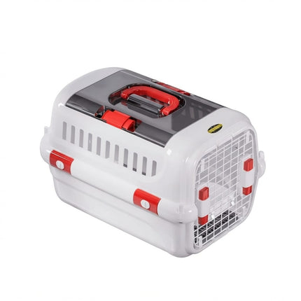 Groovy Cat Pet Carrier Large with Panoramic Sunroof Design Large Space Breathable Two-way Spring White