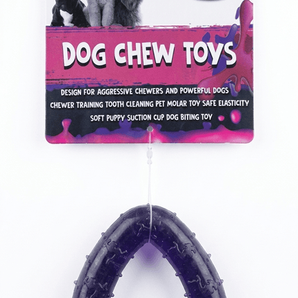 Groovy Dog Orgo Triangle Durable Dog Molar Chew Toy Purple