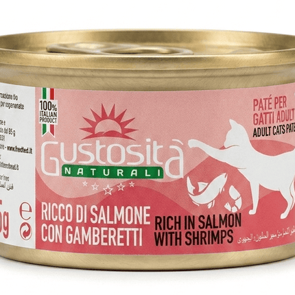 Gustosita Cat Gustoita Naturali adult cat pate salmon with shrimps 85g