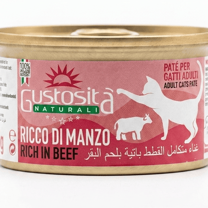 Gustosita Cat Gustoita Naturali adult cat pate with beef 85g