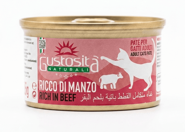Gustosita Cat Gustoita Naturali adult cat pate with beef 85g