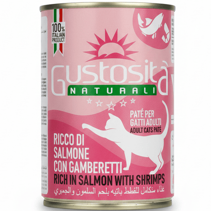 Gustosita Cat Gustosita Naturali adult Cat pate Salmon With Shrimps 400G