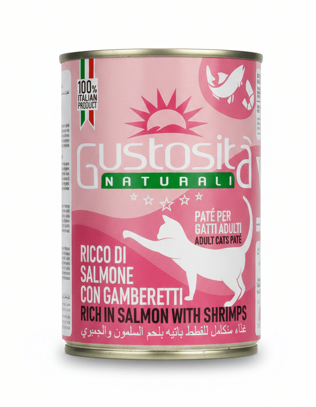 Gustosita Cat Gustosita Naturali adult Cat pate Salmon With Shrimps 400G