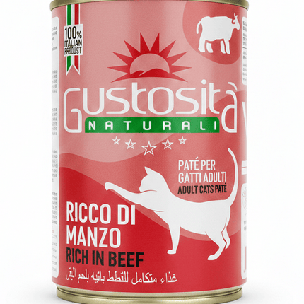 Gustosita Cat Gustosita Naturali adult Cat pate with beef 400G