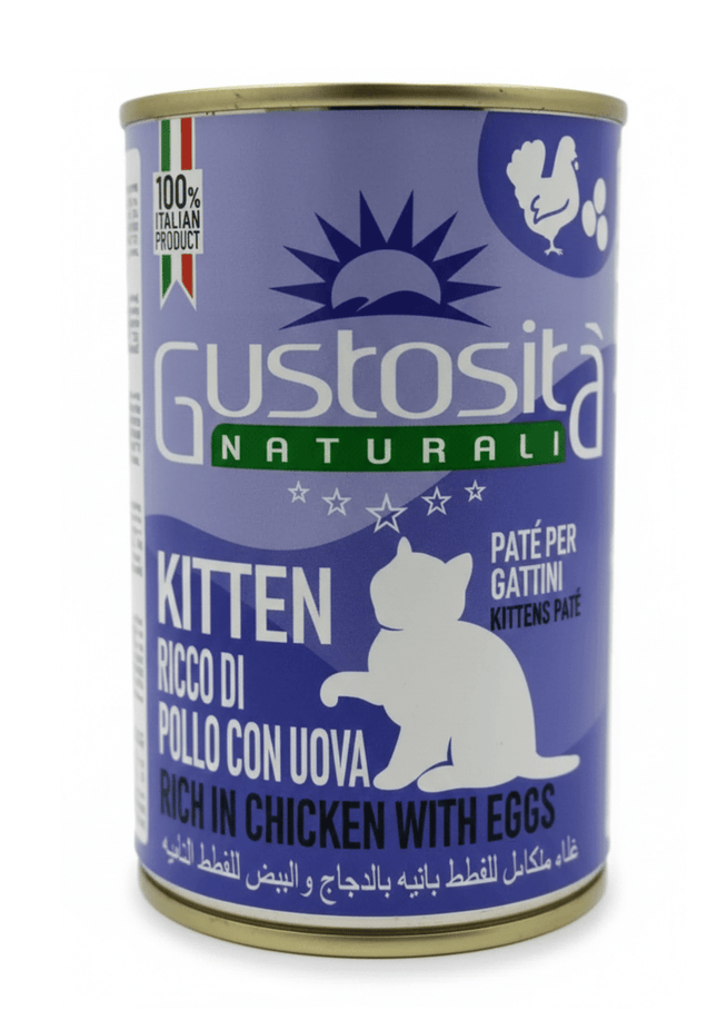 Gustosita Cat Gustosita Naturali Kitten pate Chicken Eggs 400G