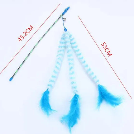 Hello Mickey Cat Feather toy for cats with bells