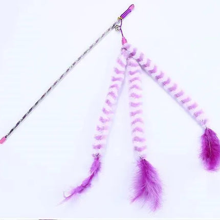Hello Mickey Cat Feather toy for cats with bells