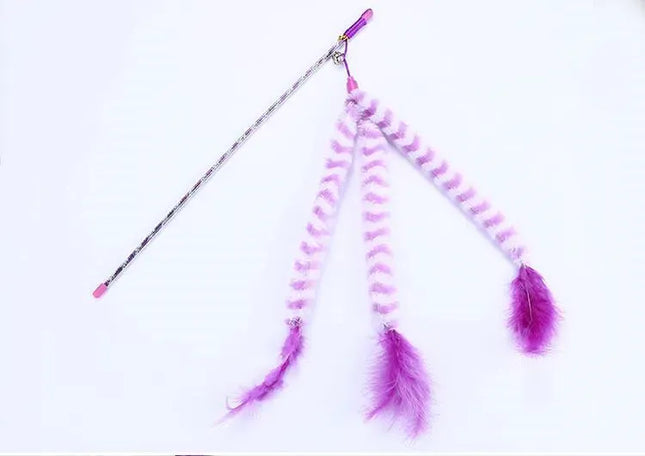 Hello Mickey Cat Feather toy for cats with bells